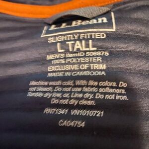 L.L. Bean Slightly Fitted Tall Shirt - navy blue